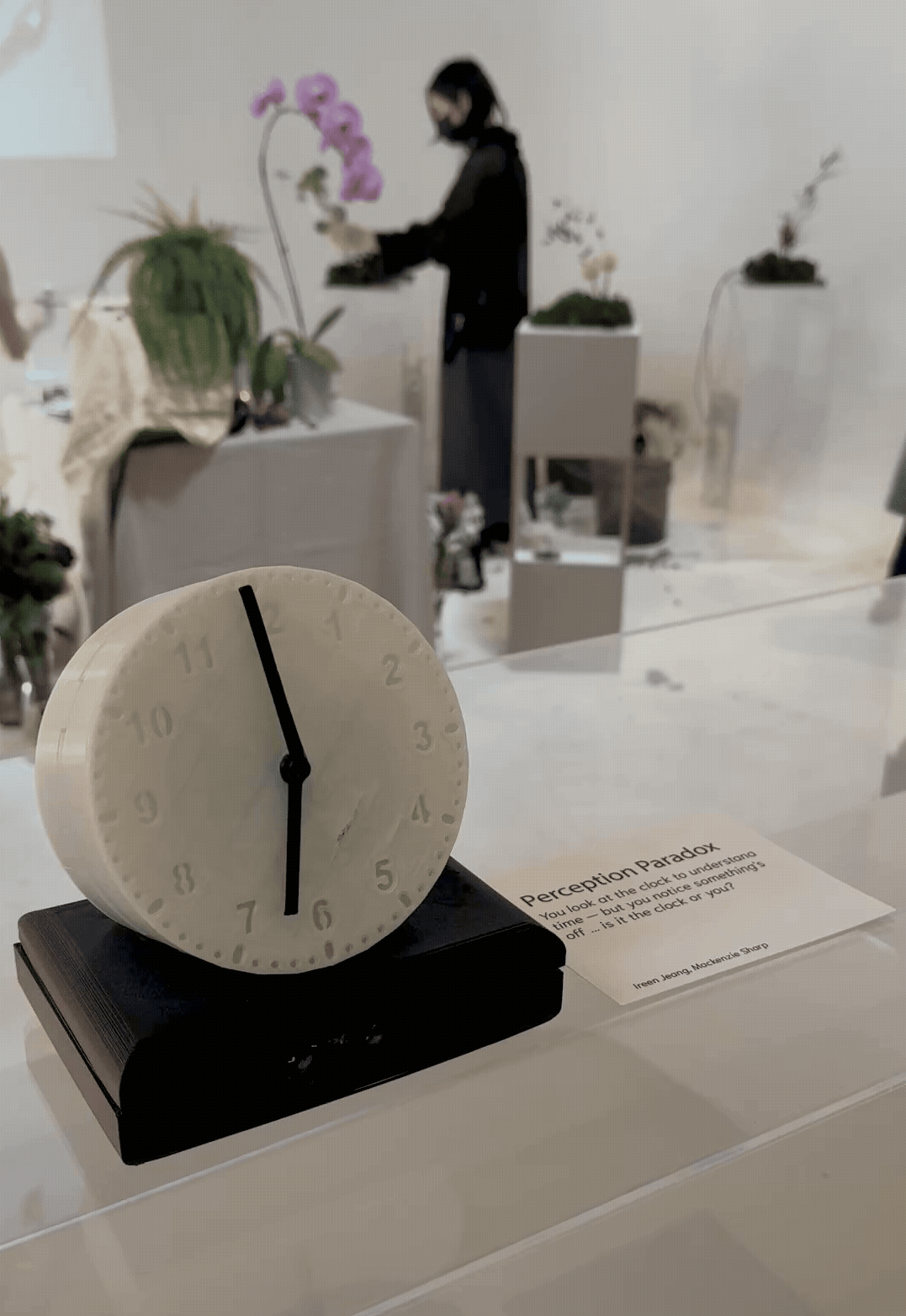The Sneaky Clock, a responsive clock that changes speed based on your distance.